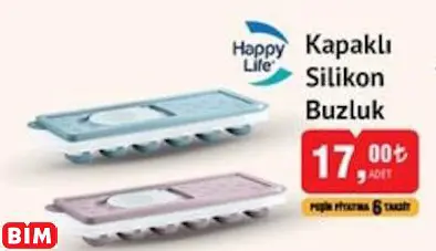 HAPPY LİFE KAPAKLI SİLİKON BUZLUK